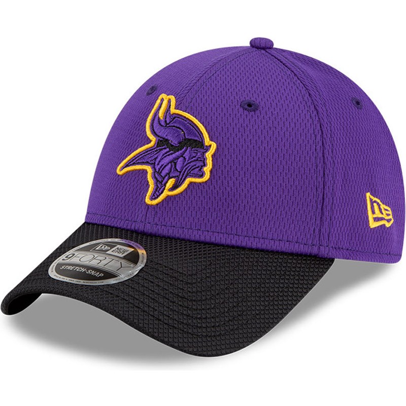 New Era Curved Brim 9FORTY Stretch Snap Sideline Road Minnesota Vikings NFL  Purple and Black Snapback Cap: Caphunters.bg