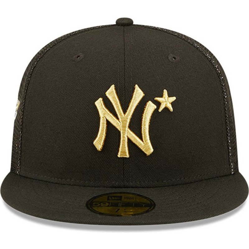 Yankees MLB Black Fitted Trucker Hat 